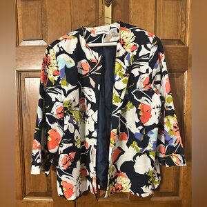 Alfred Dunner Open front Floral Suit Jacket Women’s Size 16